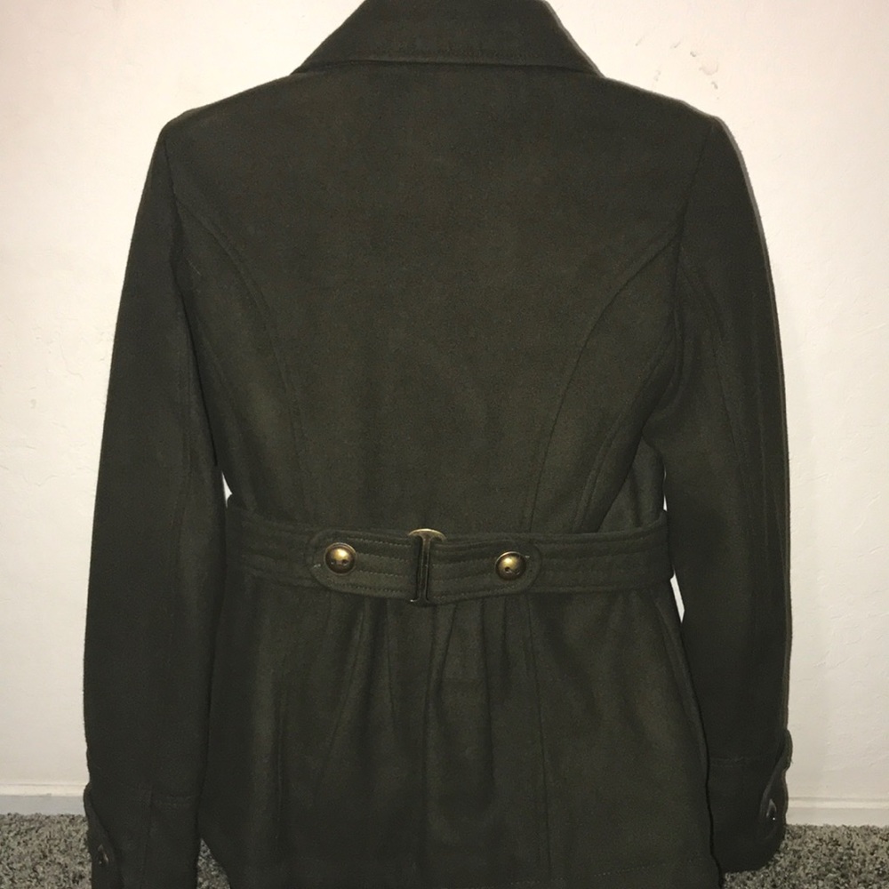 Army green pea coat - Picture 3 of 5